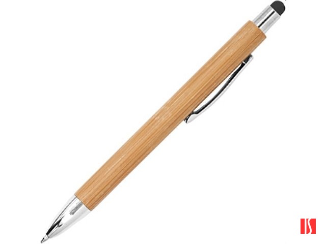 Ручка шариковая PAMPA с цветным стилусом, натуральный/черный