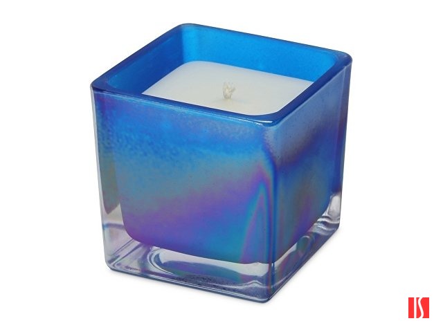 Свеча парафиновая парфюмированная в стекле "Palo", синяя