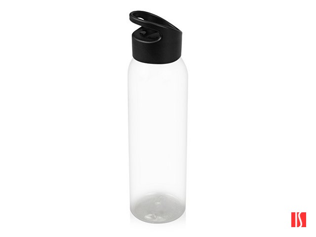 Бутылка для воды "Plain 2" 630 мл, прозрачный/черный