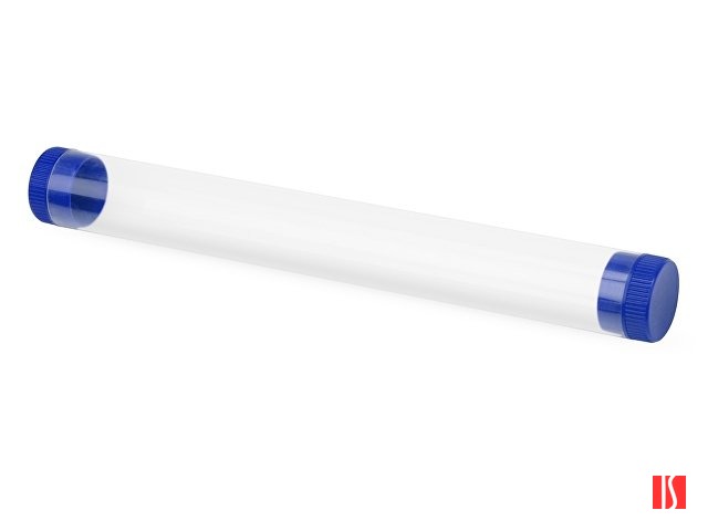 Футляр-туба пластиковый для ручки «Tube 2.0», прозрачный/синий