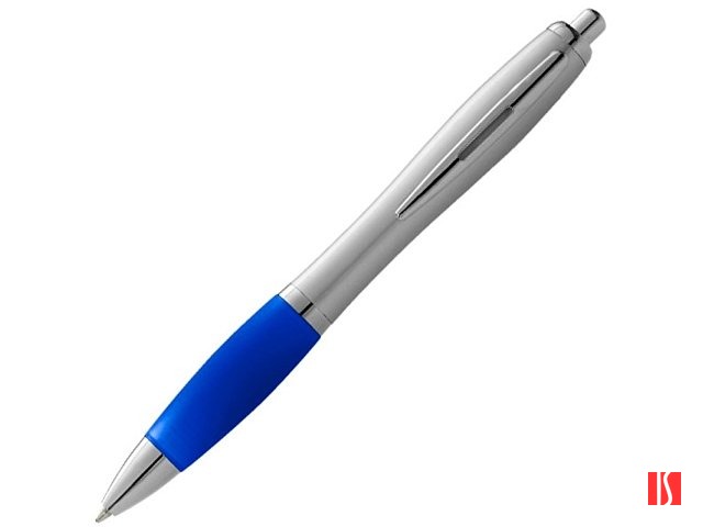 Ручка шариковая "Nash", ярко-синий/серебристый, черные чернила