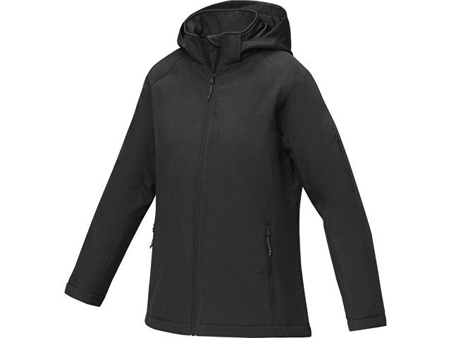 Notus женская утепленная куртка из софтшелла - сплошной черный