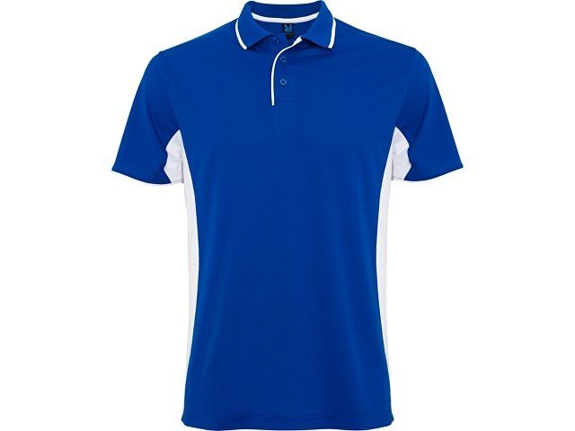 Рубашка поло "Montmelo" мужская с длинным рукавом, королевский синий/белый