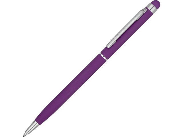 Ручка-стилус шариковая "Jucy Soft" с покрытием soft touch, фиолетовый