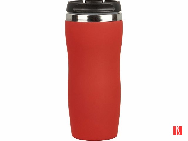 Термокружка "Double wall mug C1", soft touch, 350 мл, красный, изображение 3