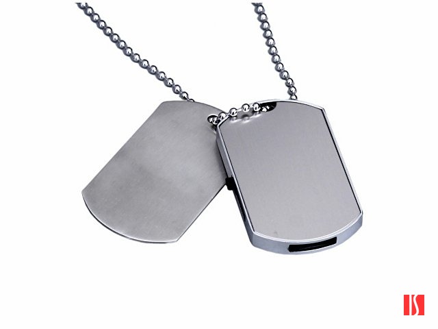 Флешка Армейский жетон (Armi.64.S, I= 64 Гб, Металлический корпус, металлические вставки. Без перс.), изображение 2