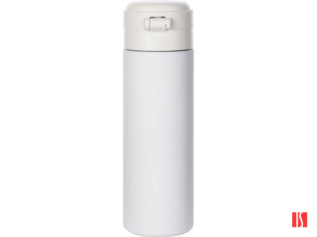 Вакуумная термокружка Waterline c кнопкой «Guard», 400 мл, тубус, белый, изображение 4