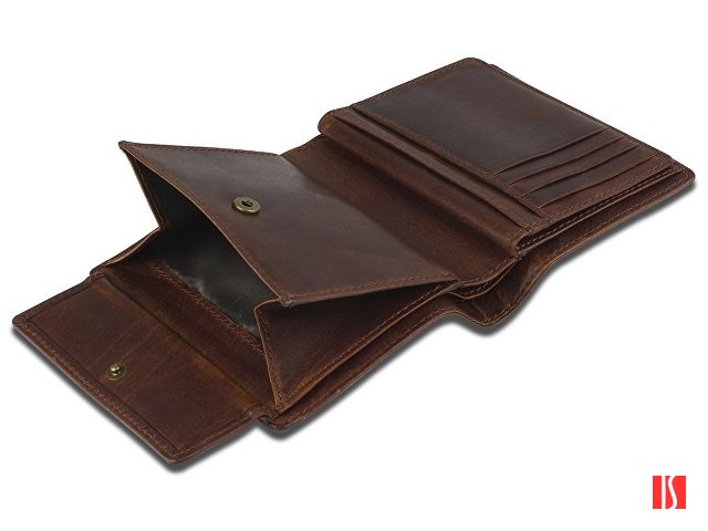 Бумажник Mano "Don Leon", натуральная кожа в коричневом цвете, 9,7 х 11,7 см, изображение 6