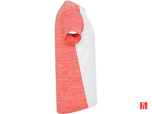 Спортивная футболка "Zolder" мужская, белый/меланжевый неоновый коралловый, изображение 3