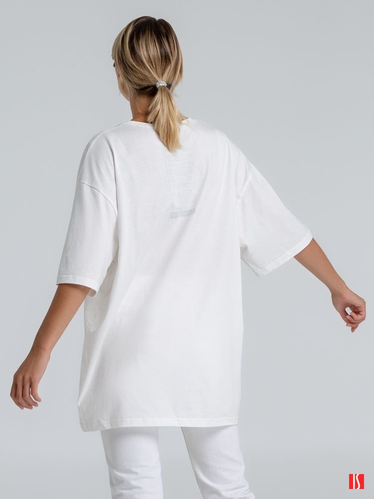 Футболка оверсайз «Чистая соль», молочно-белая, изображение 4