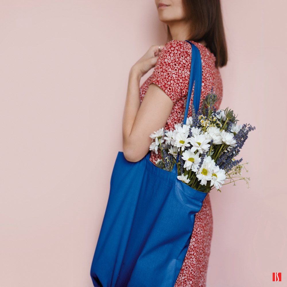 Сумка для покупок Torbica Color, синяя, изображение 3