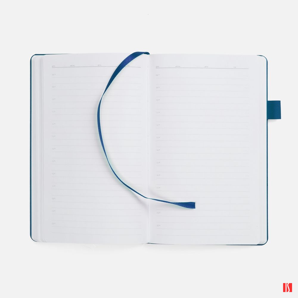 Ежедневник White Shall, недатированный, бело-синий, изображение 6
