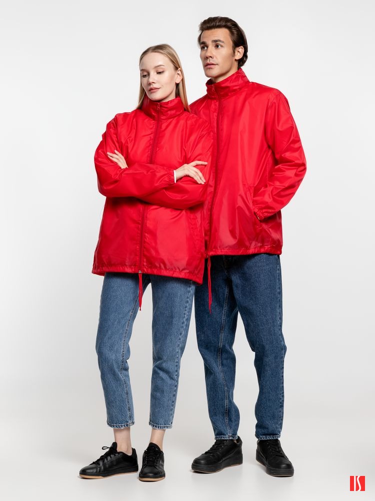 Ветровка унисекс Shift, красная, изображение 10