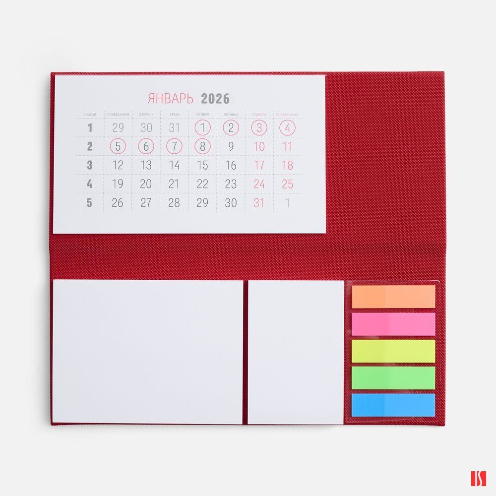 Календарь настольный Grade, красный, изображение 4