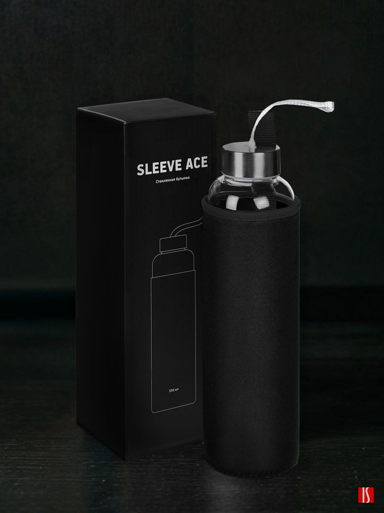 Бутылка для воды Sleeve Ace, черная, изображение 6