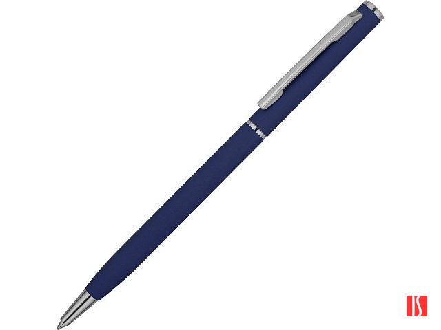 Ручка металлическая шариковая "Атриум" с покрытием софт-тач, синий