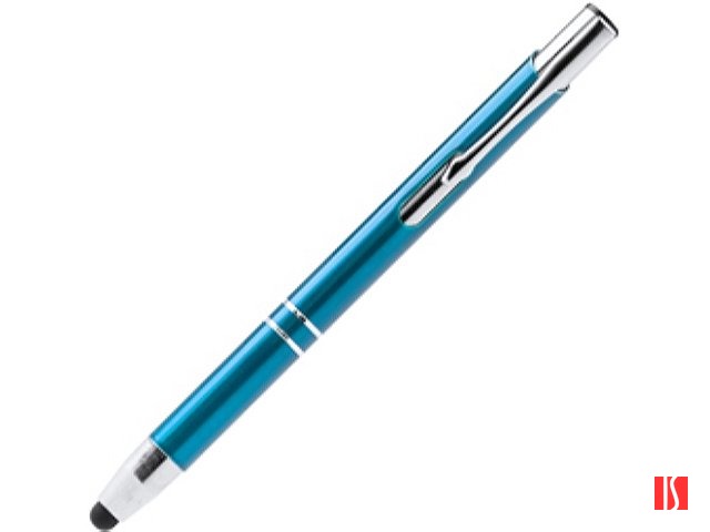 Ручка-стилус металлическая шариковая KRUGER, голубой