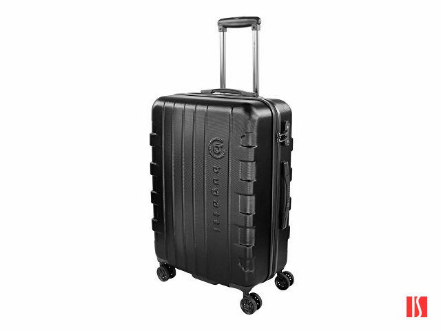 Чемодан BUGATTI Galatea, чёрный, поликарбонат / АБС-пластик, 46х27,5х67 см, 65 л