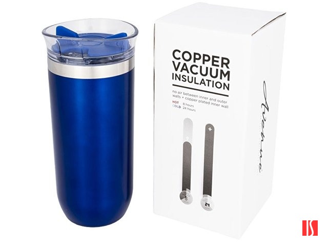 Вакуумная герметичная термокружка «Twist», синий