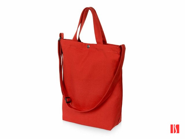 Купить Сумка Helfer из хлопка на кнопке с регулирующейся лямкой, красный Сумка Helfer из хлопка на кнопке с регулирующейся лямкой, красный