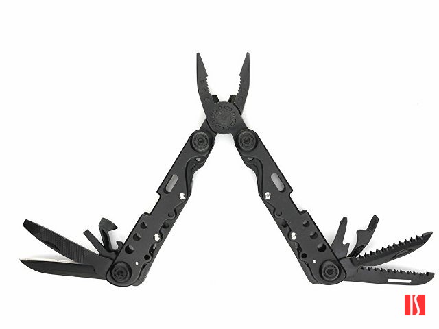 Мультитул Stinger, 105x40 мм, 13 функций, сталь, чёрный, в комплекте нейлоновый чехол