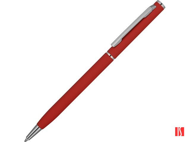 Ручка металлическая шариковая "Атриум" с покрытием софт-тач, красный