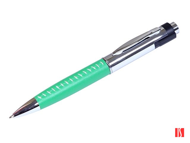 Флешка в виде ручки с мини чипом, 64 Гб, зеленый/серебристый