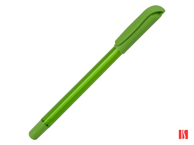 Ручка шариковая пластиковая "Delta" из переработанных контейнеров, зеленая