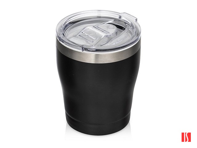 Вакуумная термокружка c керамическим покрытием "Rodos", непротекаемая крышка, 350 мл, черный