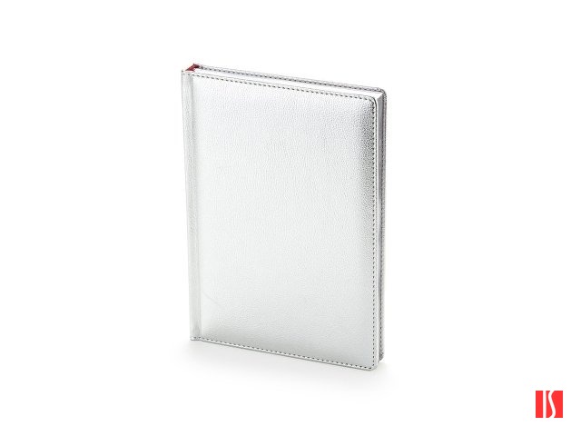 Ежедневник недатированный А5 "Sidney Nebraska", серебристый (серебряный обрез)