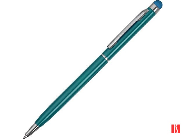 Ручка-стилус металлическая шариковая "Jucy", бирюзовый