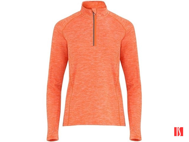 Толстовка с воротом на молнии женская "Melbourne", меланжевый оранжевый