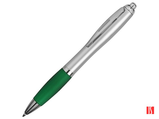 Ручка шариковая "Nash", зеленый/серебристый, черные чернила
