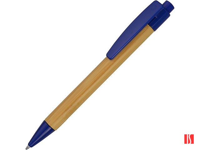 Ручка шариковая "Borneo" из бамбука, синий, черные чернила