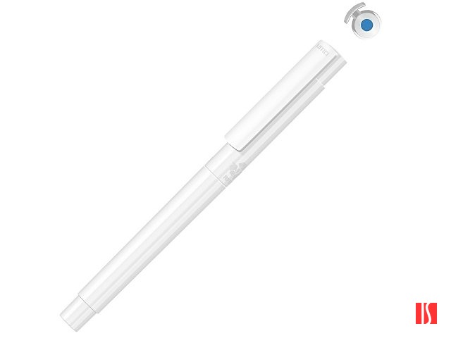 Капиллярная ручка в корпусе из переработанного материала rPET "RECYCLED PET PEN PRO FL», белый с голубым