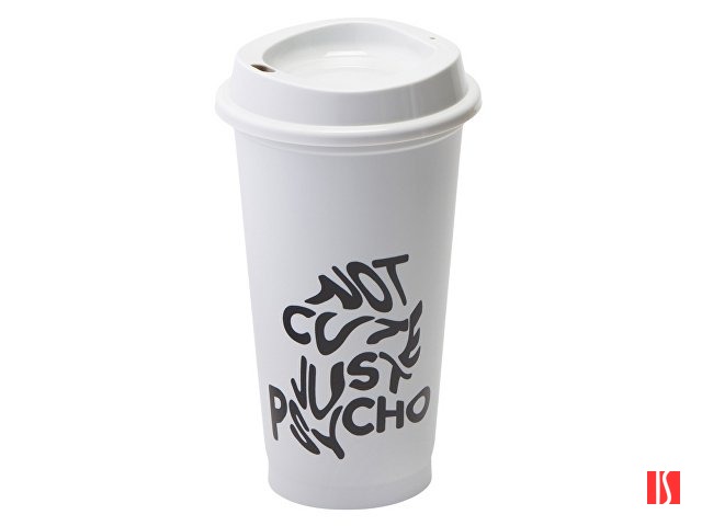 Стакан-тамблер SipGo, 400мл, серый 428С (трафаретная печать)