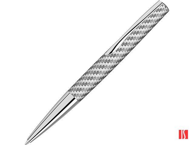 Ручка шариковая металлическая "Elegance" из карбонового волокна, серебристый