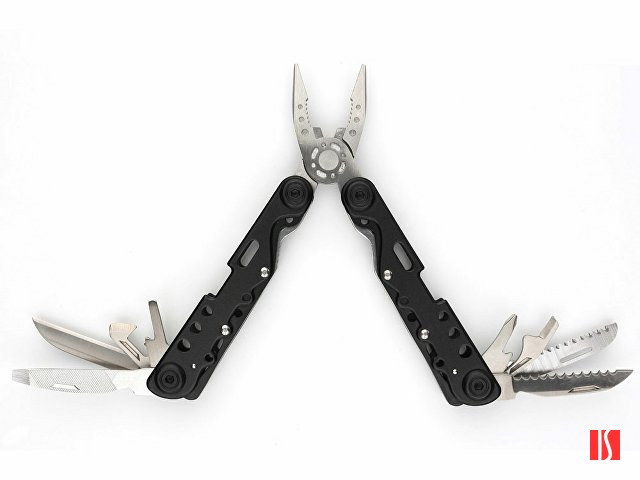 Мультитул Stinger, 105x40 мм, 13 функций, сталь, чёрно-серебристый, в комплекте нейлоновый чехол