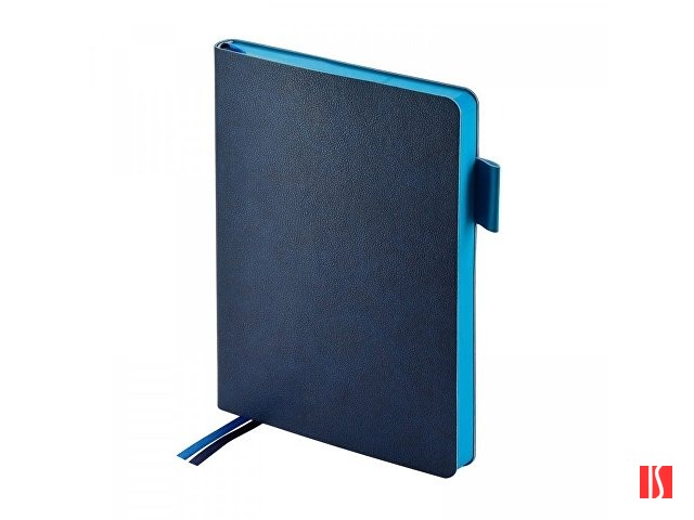 Ежедневник недатированный А5 «Boston», темно-синий (голубой обрез)