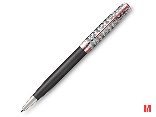 Шариковая ручка Parker Sonnet Premium Metal & Grey Lacquer PGT, стержень: M, цвет чернил: black , в подарочной упаковке