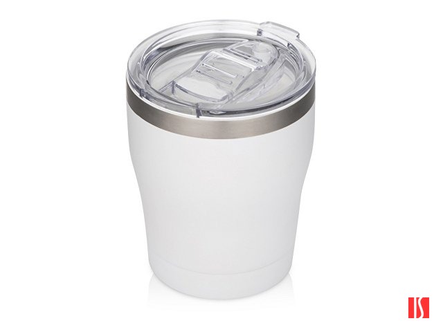 Вакуумная термокружка c керамическим покрытием "Rodos", непротекаемая крышка, 350 мл, белый