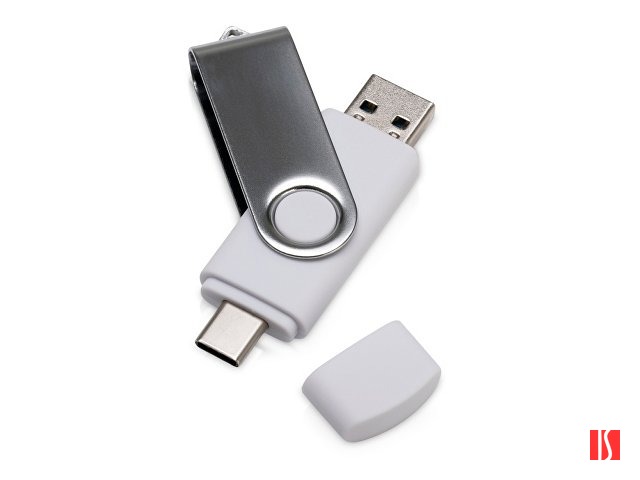 USB3.0/USB Type-C флешка на 32 Гб «Квебек C», белый