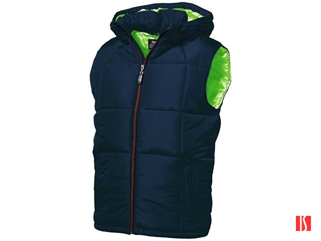 Жилет мужской, Slazenger, темно-синий/зеленое яблоко