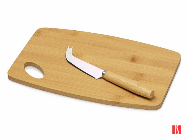 Набор для сыра с ножом и доской из бамбука