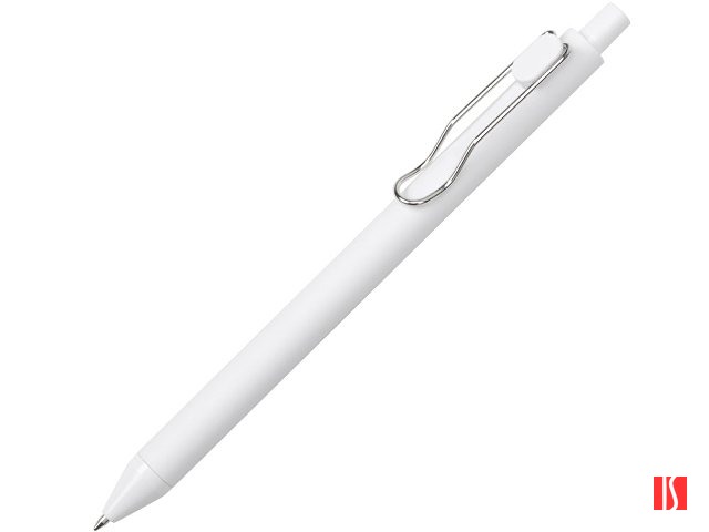 Ручка пластиковая шариковая "Clip", софт-тач, белый
