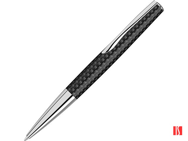 Ручка шариковая металлическая "Elegance" из карбонового волокна, черный/серебристый