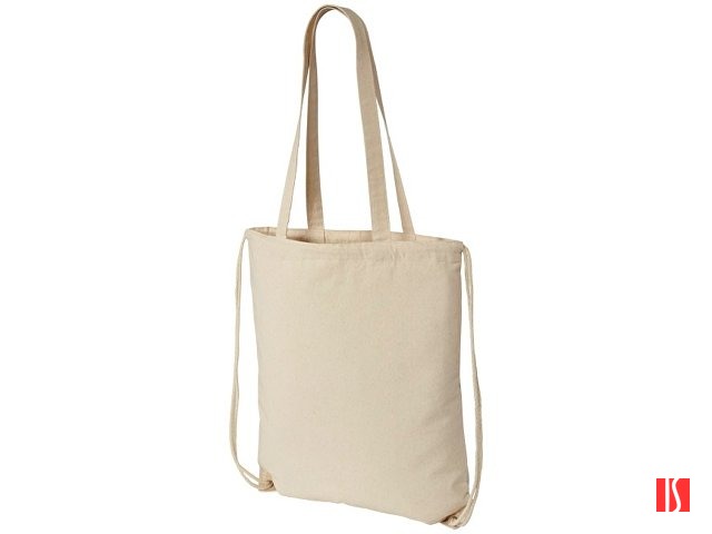 Рюкзак со шнурком Eliza из хлопчатобумажной ткани плотностью 240 г/м2, натуральный