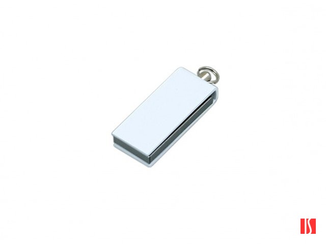 Флешка с мини чипом, минимальный размер, цветной  корпус, 16 Гб, белый