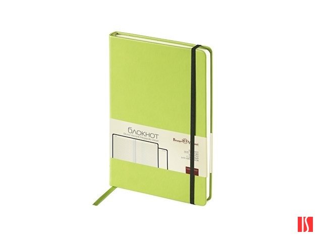 Блокнот А5 «Megapolis Velvet» на резинке, салатовый