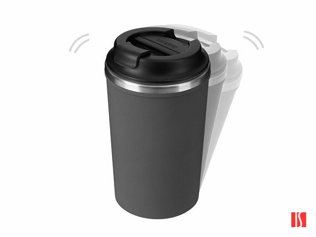 Герметичная термокружка на присоске "Kick", 350 мл, серый